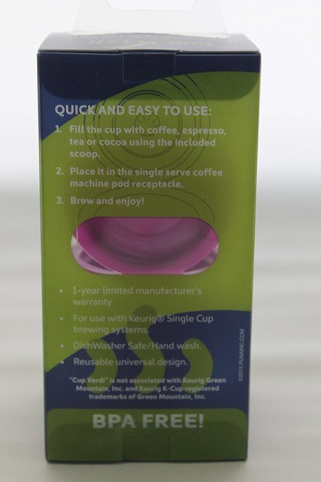 Cup Verde&reg; Refillable 2.0 K-Cup For Keurig Brewers Reusable Coffee Filter Works In 2.0 Keurig Machine N15