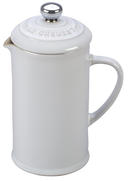 Le Creuset of America Stoneware Petite French Press, 12 oz, Cherry N7