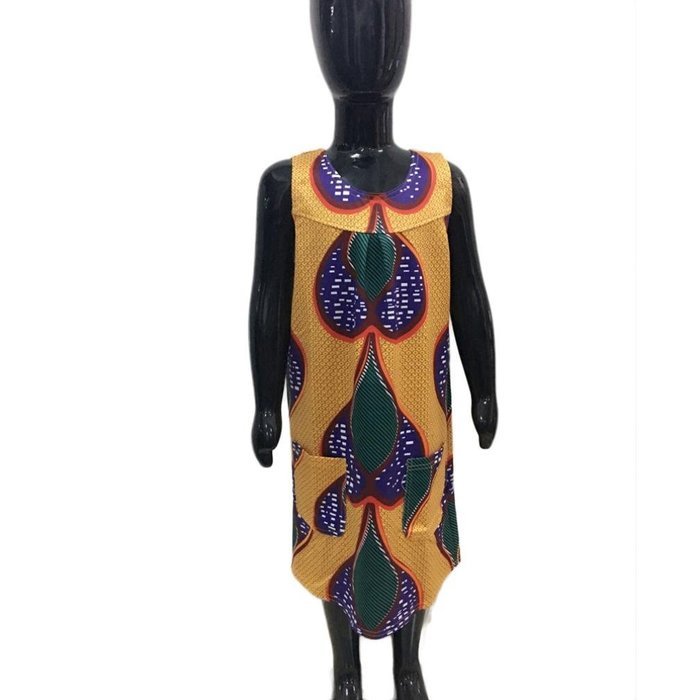 Romper Jumpsuit Dress ,BeautyVan Girls Kids Short Sleeve Clothes Africa Print Tops T-Shirt Dress (110, A) N17