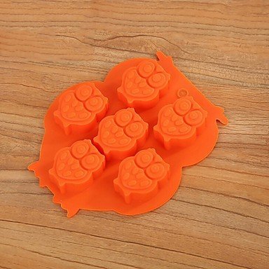 Y&XL&H (Random color)1Pcs Ice Cube Ice Cube Tray Soap Mold Owl Shaped Silicone Cake Mold Chocolate Mold N4