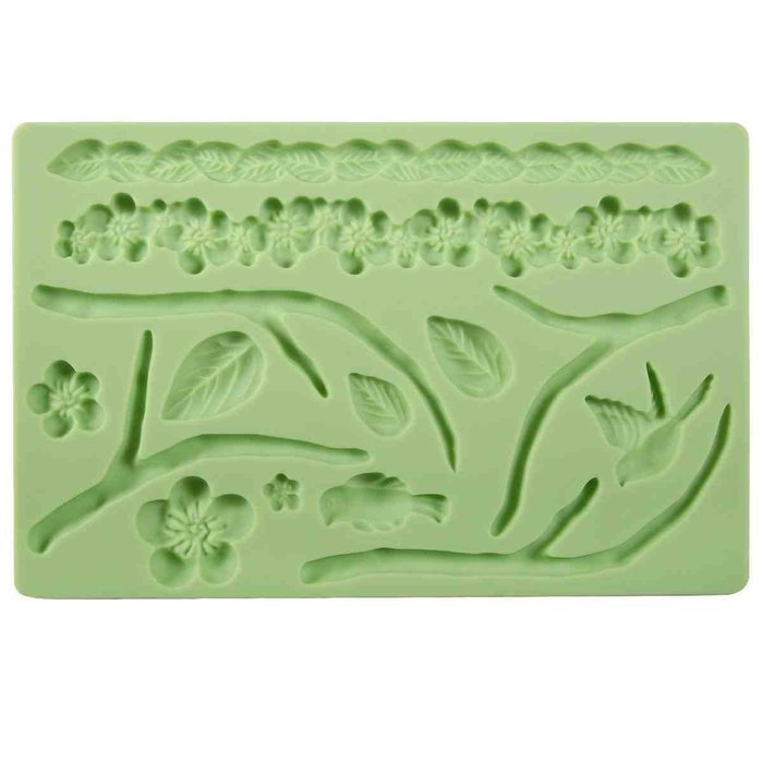 Lace Silicone Fondant Mold Wedding Cake Mould Decoration Borders Baking With Leaves Flowers Garlands [version:... N2