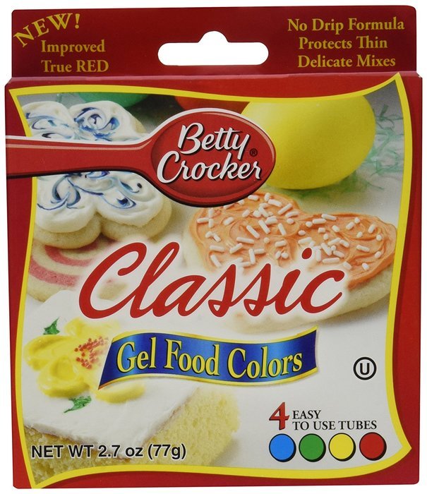 Betty Crocker Classic Gel Food Colors - 4 CT (Pack of 2)