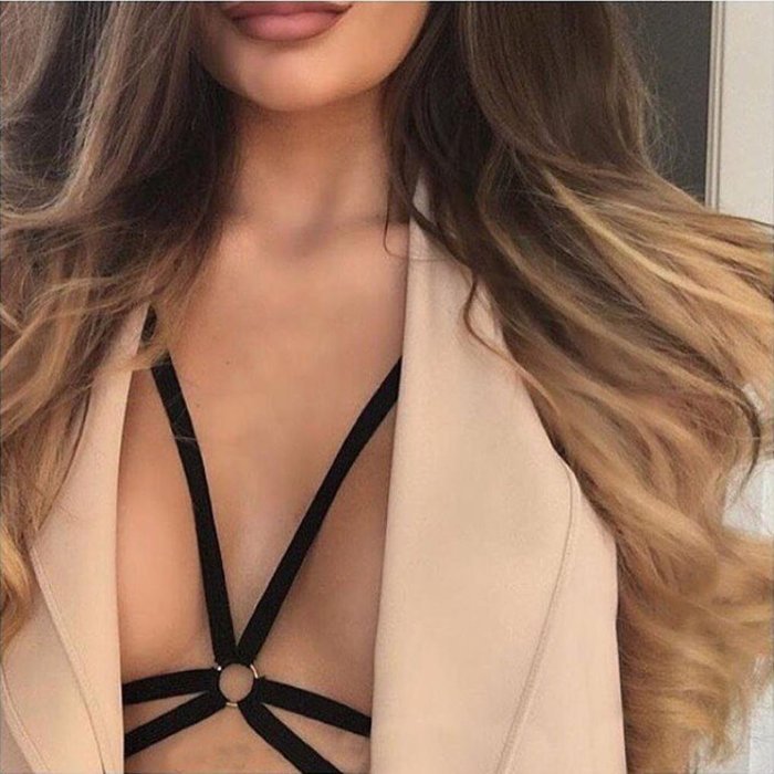 Bra Top ，Beautyvan Comfortable Fashion Women Ladies Alluring Bandage Elastic Cage Bra Bustier (XL, Black) N3