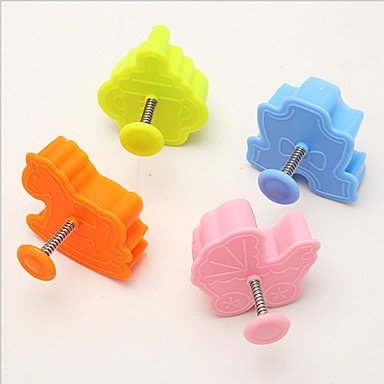 Sher Cute Whirligig Cutter Fondant Biscuit Mold Cake Sugarcraft Craft Moulds Modelling Tools,Set of 4 N4