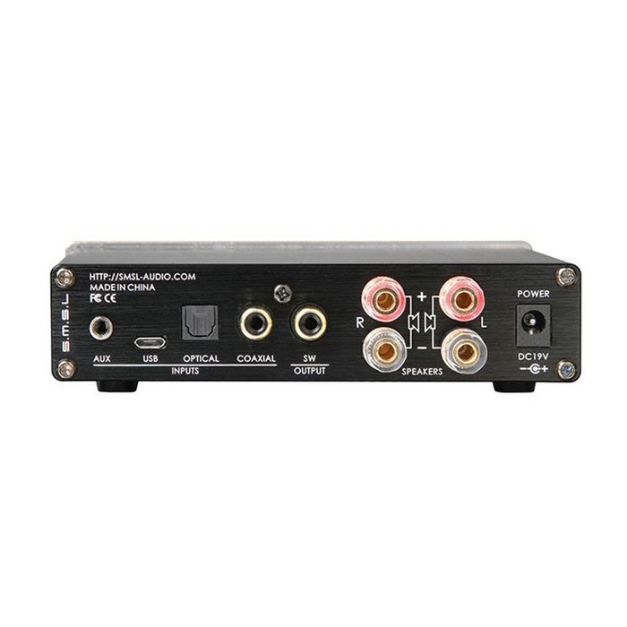 SMSL Q5 PRO 250W Pure Digital Power Amplifier USB/Coaxial/Optical with Remote Control 192KHZ/24Bit﻿.(BLACK) N6