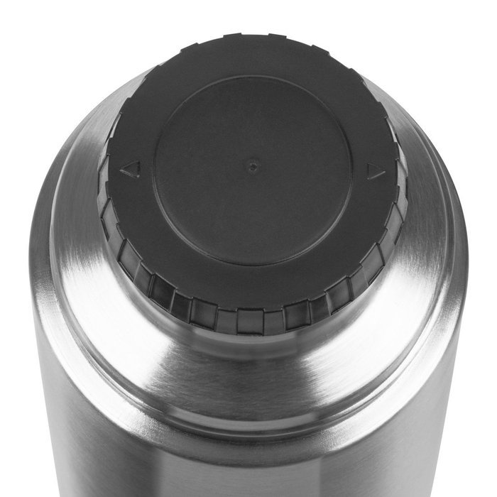 Emsa Thermos Flask "Captain" 11.83 fl. oz. of Stainless Steel, Silver/Red N3