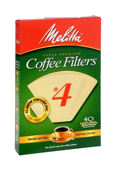 Melitta Super Premium #4 Natural Brown Coffee Filters, 40 ct (Pack of 6)