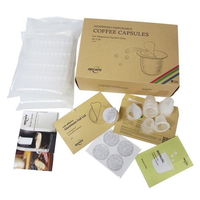120 pcs Empty Disposable Nespresso Coffee Caspules (White) N13