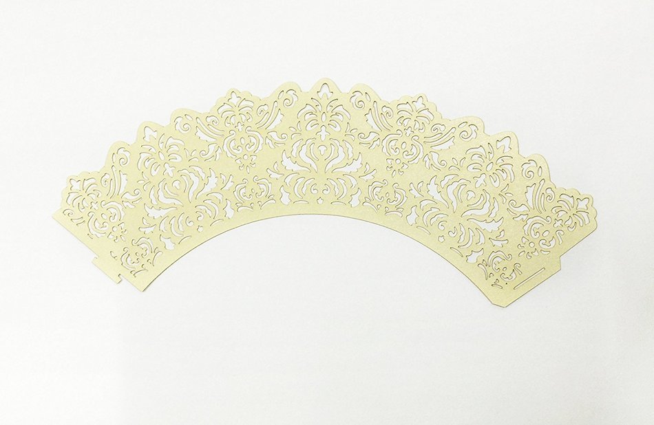 HUAL Cupcake Wrappers 50 Filigree Artistic Bake Cake Paper Cups Lace Laser Cut Liner Baking Cup Muffin Case Trays... N37