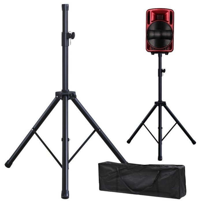Topeakmart Pair of Pro Tripod DJ PA Speaker Stands Adjustable Height Stand w/ Carry Bag N3