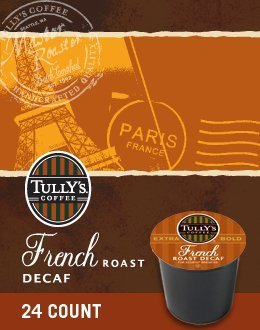 TULLY'S FRENCH ROAST DECAF COFFEE K CUP 120 COUNT by Tully's Coffee