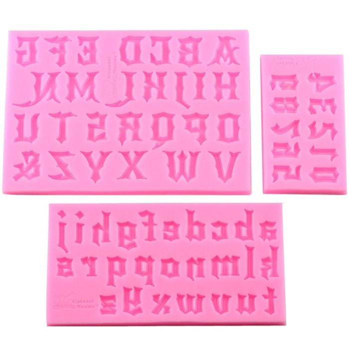 Mujiang Fondant Letter Mold Candy Making Tools Silicone Alphabet Molds Cake Decorating N16