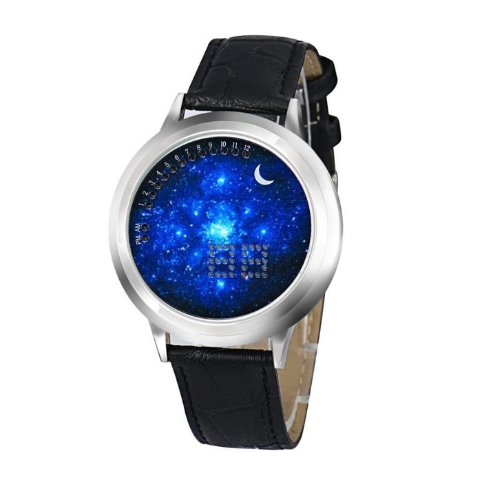 XILALU Women Men Girl Boy touch LED Electronic universe background Watch (A) N19