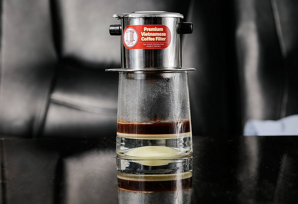 Vietnamese Coffee Filter Phin 11 Ounce (Large), Gravity Insert, One Cup N29