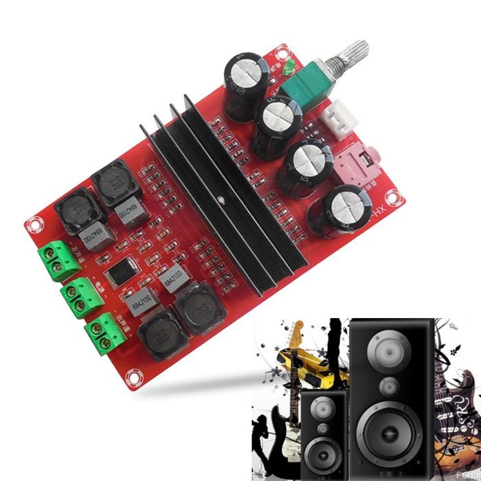Alloet New 2x100W TPA3116D2 2-Channel Digital Audio Amplifier Board 12/24V for Arduino N4