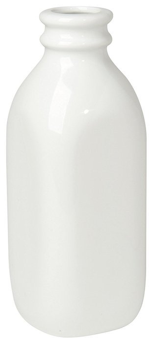 Now Designs Ceramic Milk Bottle, Small, White N5