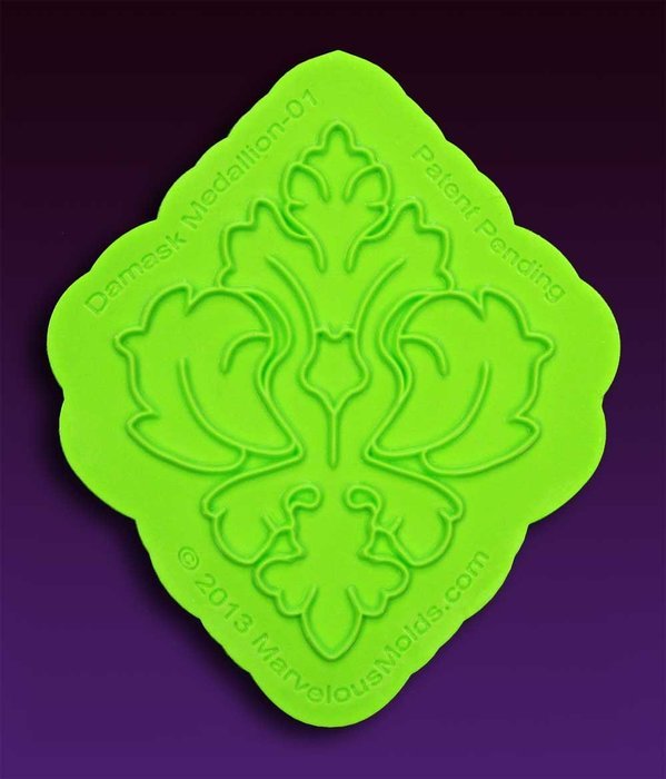 Damask Medallion Silicone Onlay By Marvelous Moulds