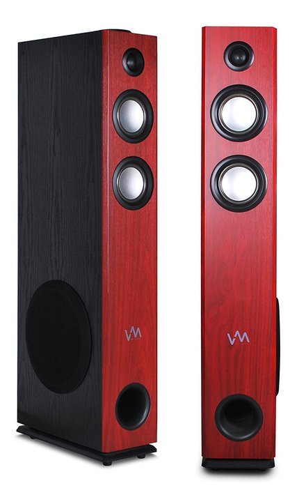 VM Audio EXAT31 Black Floorstanding Powered Bluetooth Tower Home Speakers Pair N11