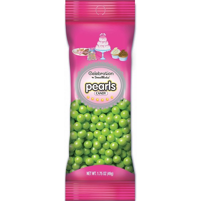 Sweetworks Celebrations Candy Pearls Pouch Shimmer, 1.75 oz, Gold N3