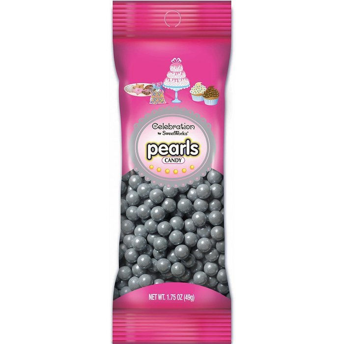 Sweetworks Celebrations Candy Pearls Pouch Shimmer, 1.75 oz, Gold N4