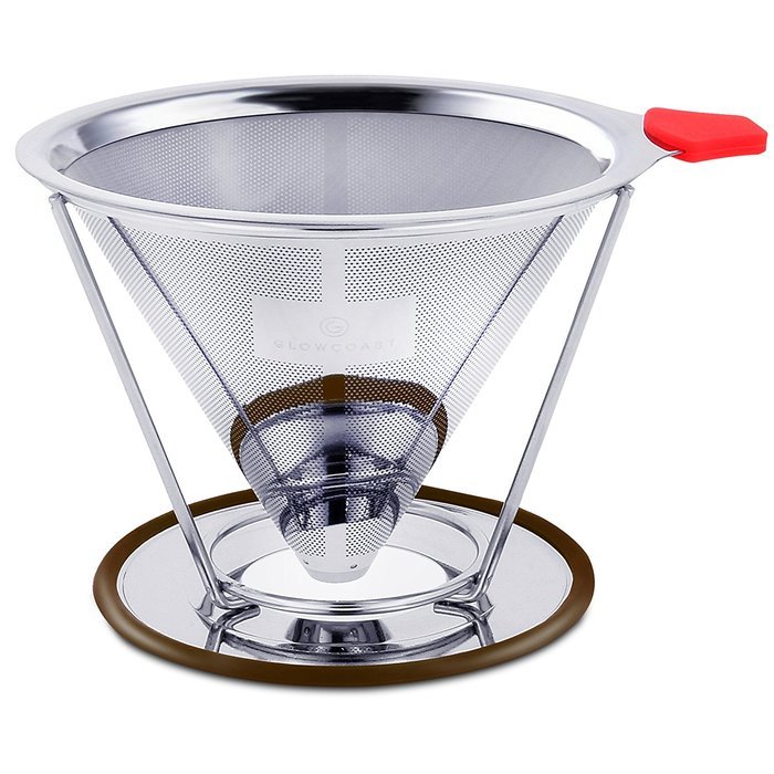 Pour Over Coffee Filter - Makes Richer Flavored Coffee - Reusable Cone Dripper Works with Chemex, Hario V60 and... N3