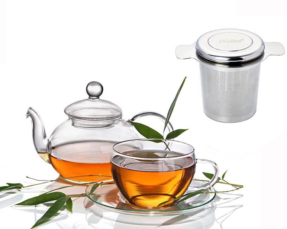 iNeibo Tea Infuser - Perfect for Single Cup of Extra Fine Loose Leaf Tea - Brew-in-Mug Strainer Steeper instead... N11
