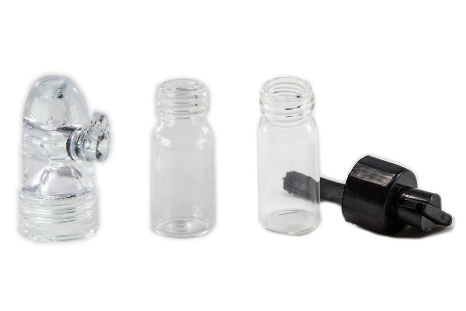 The Snuff Glass Spoon Top Combo - Vial With Spoon Top and Snuff Bullet Combo N3
