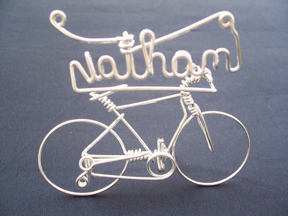Handmade Personalized Gifts For Cyclists ~Add Your Own Name on Bicycle as Personal Creations Ornaments ~Custom... N19