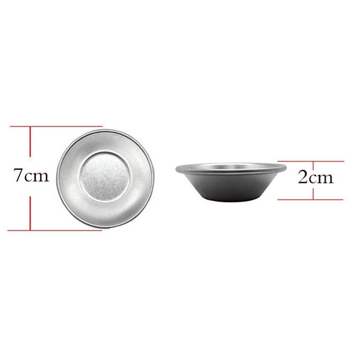 10pcs Anodic Aluminum Egg Tart Mold Cupcake Cookie Mould Maker Kitchen Tool N7
