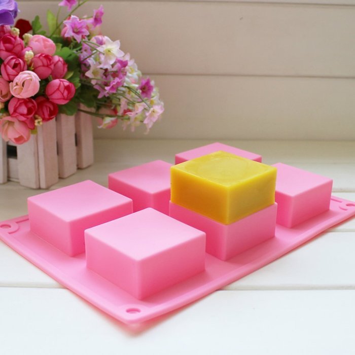 C-Pioneer Silicone Fondant Cake Mold square Soap Chocolate Candy Mould ...