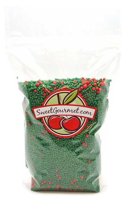 SweetGourmet Kerry's Holly Berry Mix - Christmas Sprinkles & Nonpareils (12oz) N5