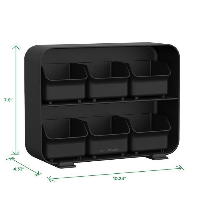 Mind Reader 'Clutch' 6 Drawer Tea Bag Holder, Black N14