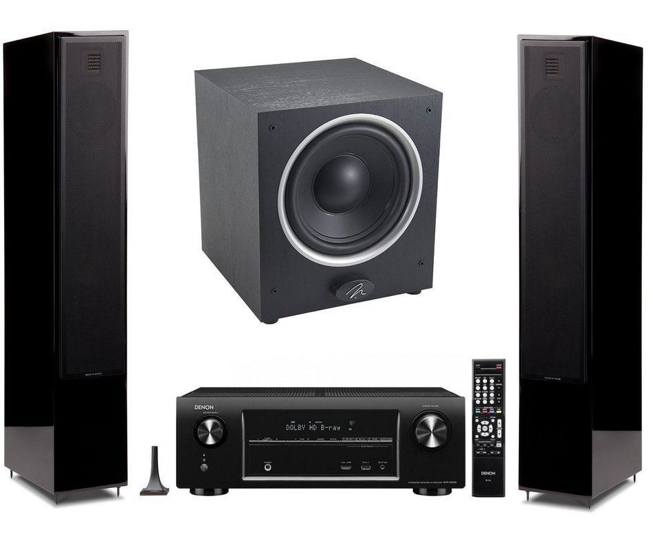 Floor Standing Speakers With Subwoofer Martin Logan Motion 40 Black Floorstanding Speakers with Dynamo 500