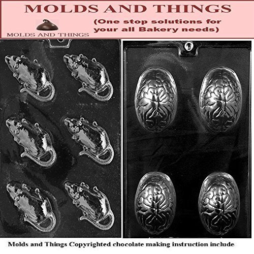 Rat chocolate candy mold and The brain chocolate candy mold
