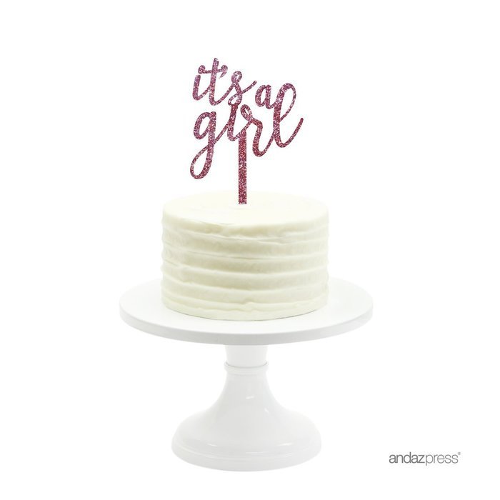 Andaz Press Baby Shower Acrylic Cake Toppers, Gold Glitter, Oh Baby, 1-Pack, Nautical Ocean Themed Party Decor... N85