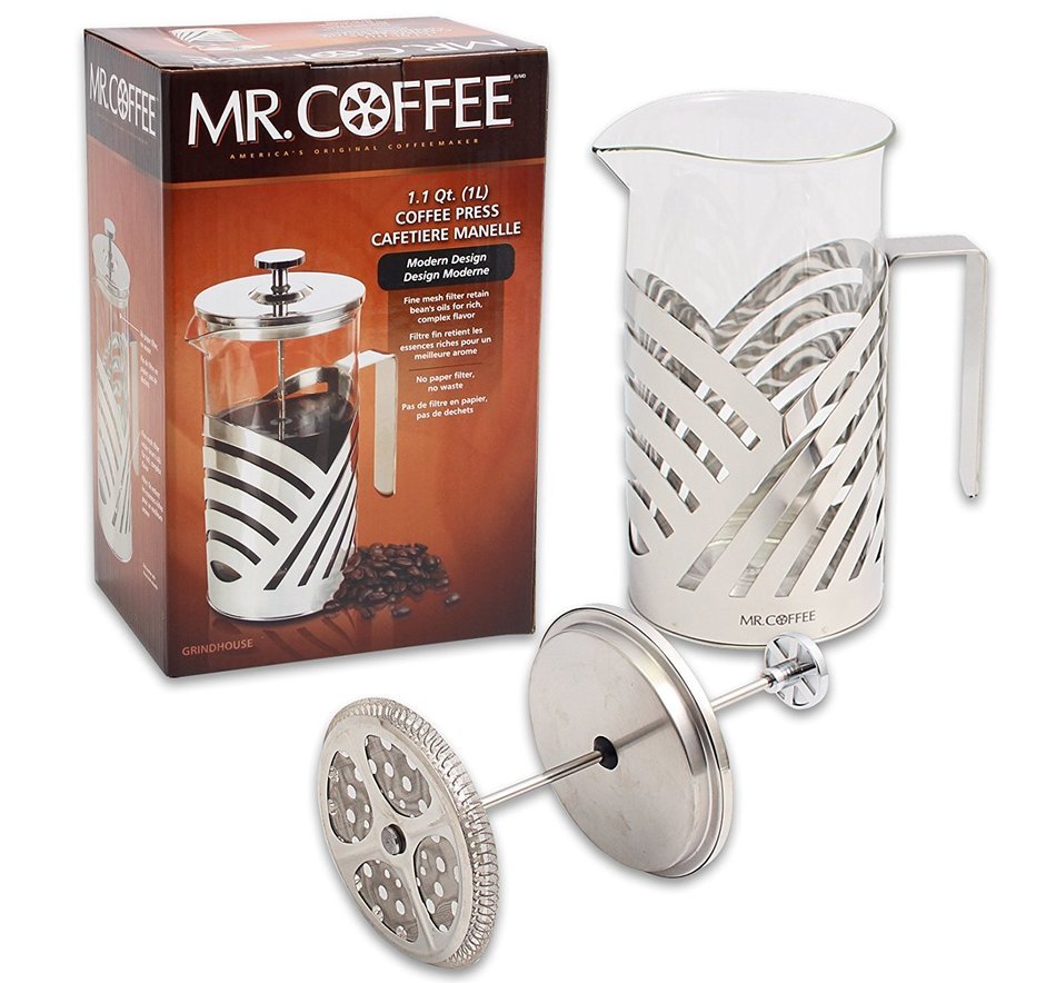 Mr. Coffee Stainless Steel French Press Coffee Maker - 34 Fl. Oz Capacity