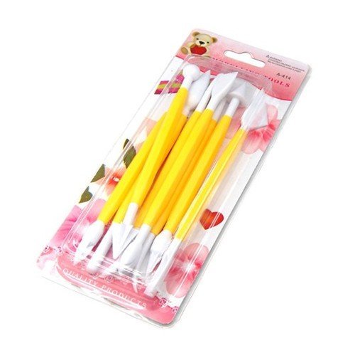 SODIAL- 8Pcs Cake Fondant&Gumpaste Decorating Modeling Tools Set, 16 Designs N3