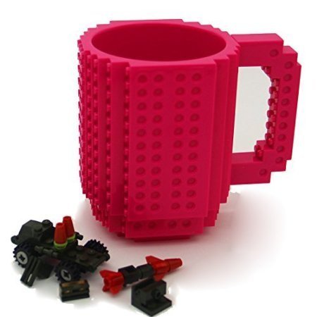 DIY Creative Building Blocks Plastic Coffee Cup Eco-friendly Colorful Cartoon Style Assembling Mugs As Toys 350ml... N9
