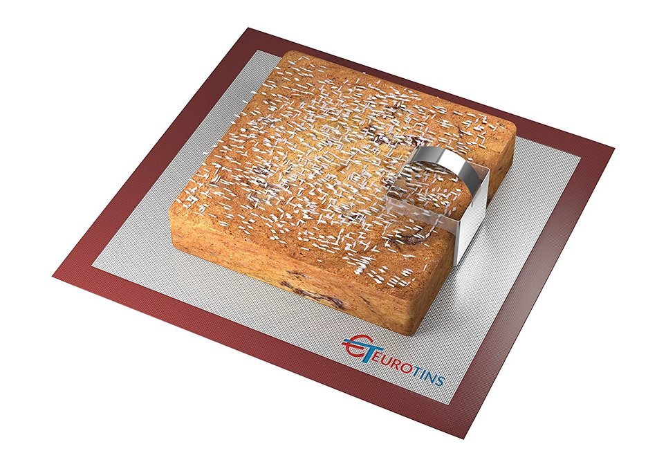 Square Shape Steel Cookie Cake Slicer / Cutter 3&rdquo; Deep with Handle N3