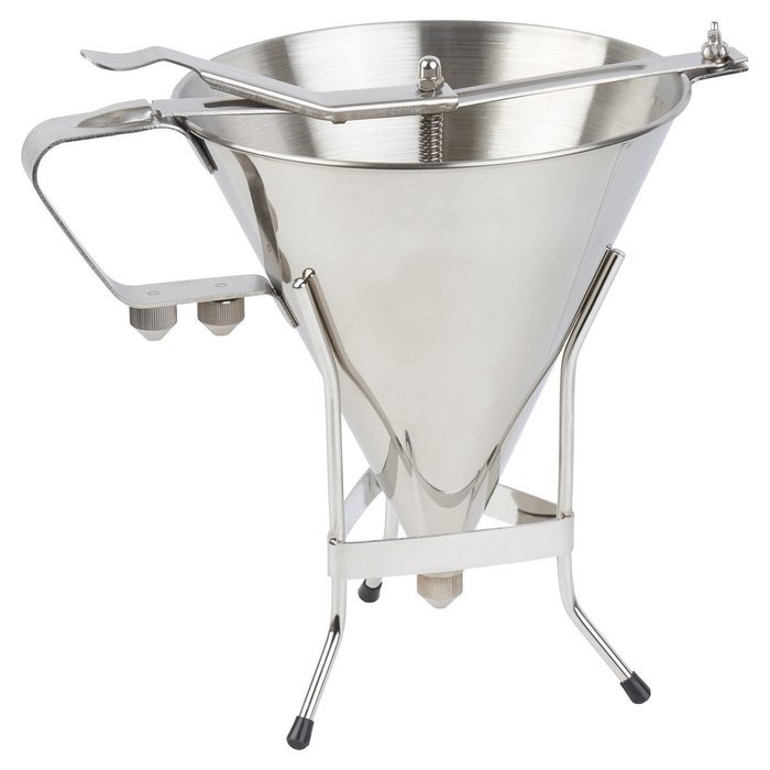 The #1 Professional Confectionery FUNNEL + sturdy STAND with 3 NOZZLES - Premium commercial quality stainless... N5
