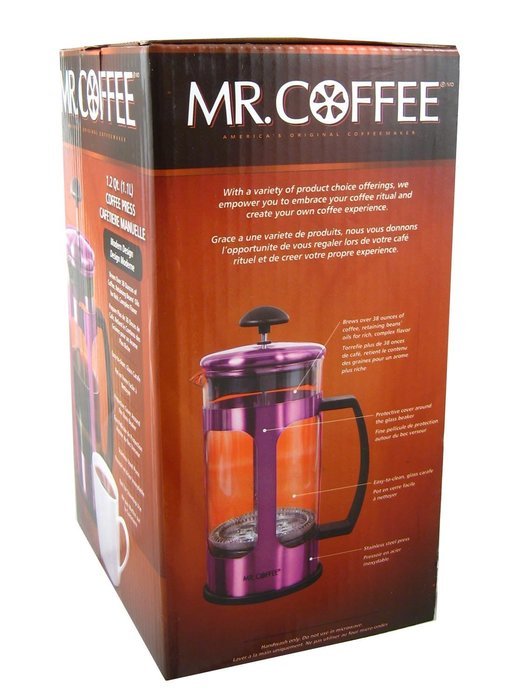 Mr. Coffee Coffee Press Cafetiere Manuelle