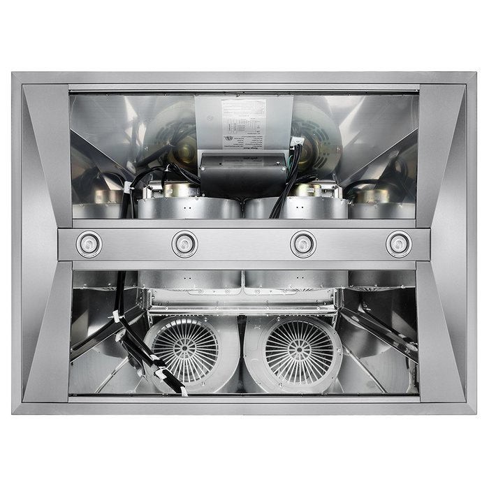 AKDY&reg; 42" Stainless Steel Island Mount Range Hood Touch Screen Display Baffle Filter Ductless Vent N2