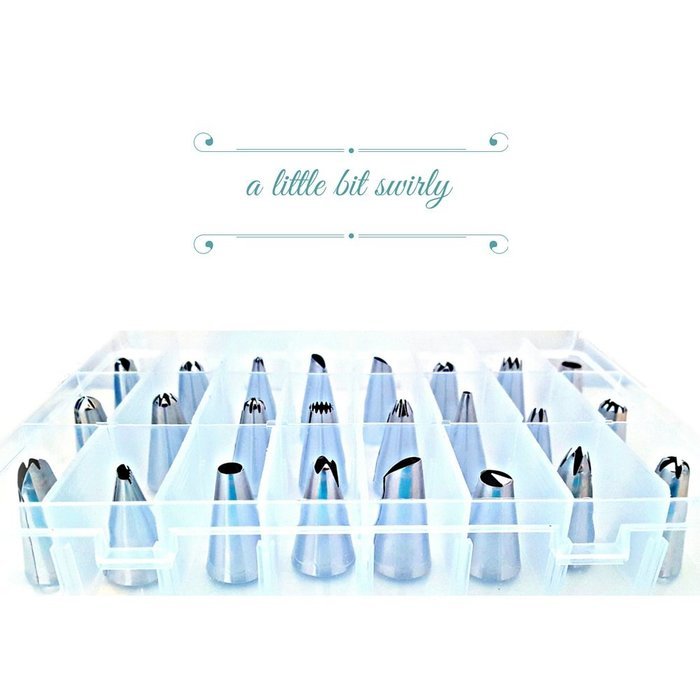 Cake Decoration tips set-the ONLY KIT with FREE Reusable silicone icing bag-x2 coupler-eBook.27 Piece Baking Tools... N3