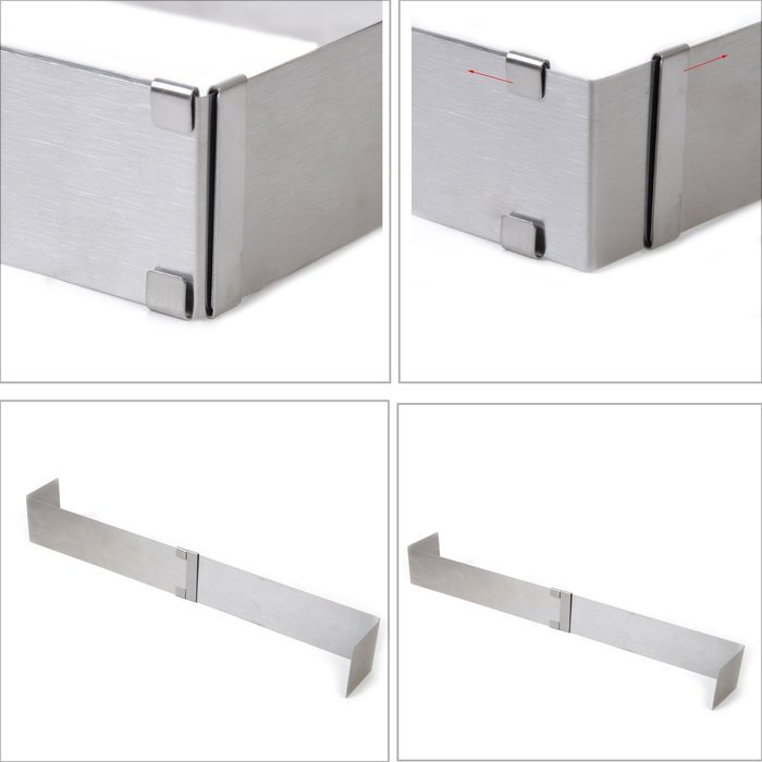 Hanperal Adjustable Square Stainless Steel Mousse Cake Square Cake Ring Bakeware Tool