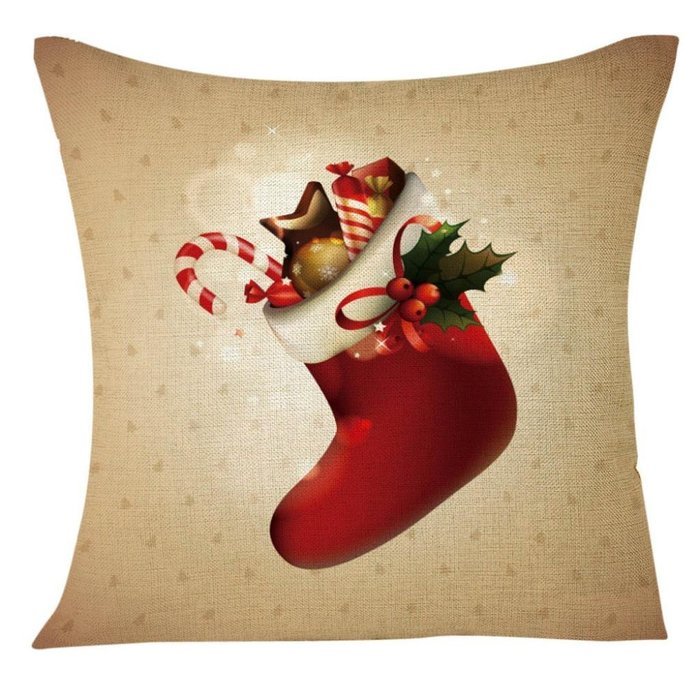 Christmas Pillow Case,Beautyvan Xmas Christmas Festival Sofa Home Decoration Socks Pillow Case Cushion Cover (L) N15