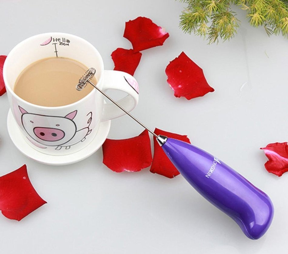 GOTD Electric Milk Frother Handheld Milk Wand Mixer Frother for Latte Coffee Hot Milk Drinks Stirrer Egg Beater... N9