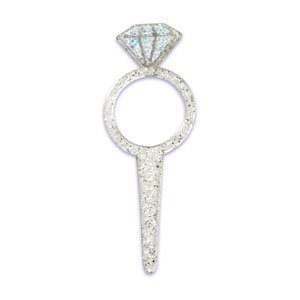 Wedding & Bridal Shower {Diamond Ring} Cupcake Topper Picks - Set of 12