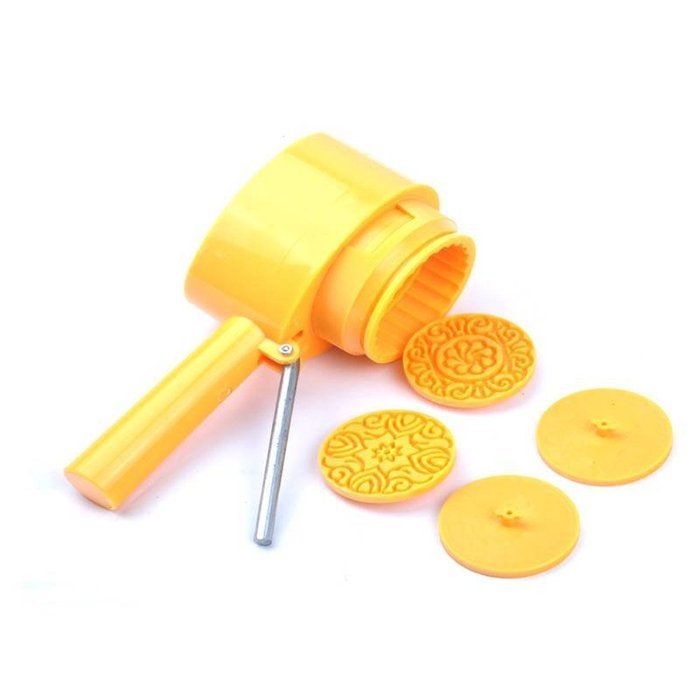 Left Hand Thread Semi-Automatic Moon Cake Mold 100Grams With 4 Motif
