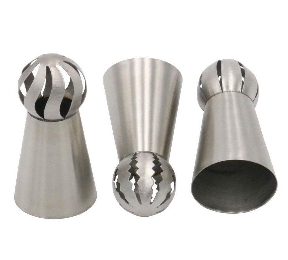3PCS/Set Russian Piping Tips, SOOKOO Sphere Ball Tips Russian Icing Piping Nozzles Pastry Cake Fondant Cupcake... N8