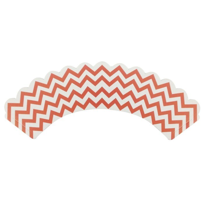 AllyDrew Standard Size Chevron Cupcake Wrappers (Set of 20), Orange N17